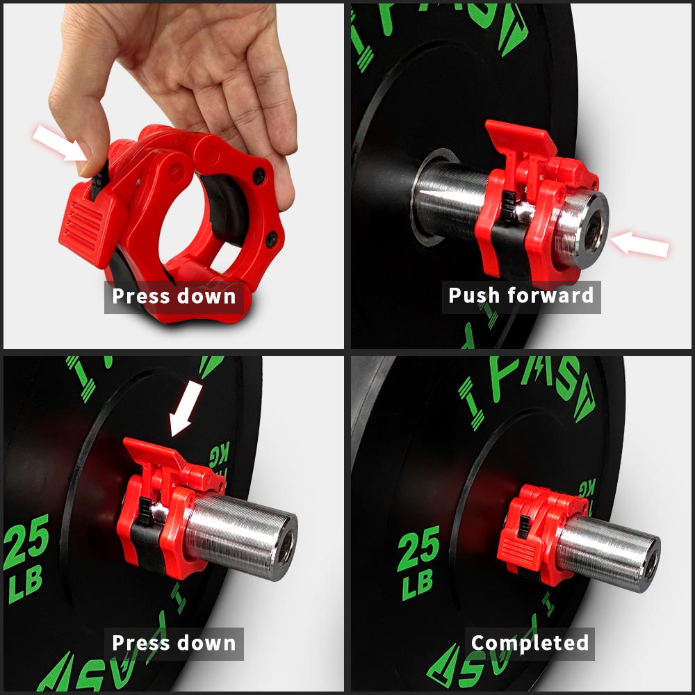 Olympic barbell clamps use method