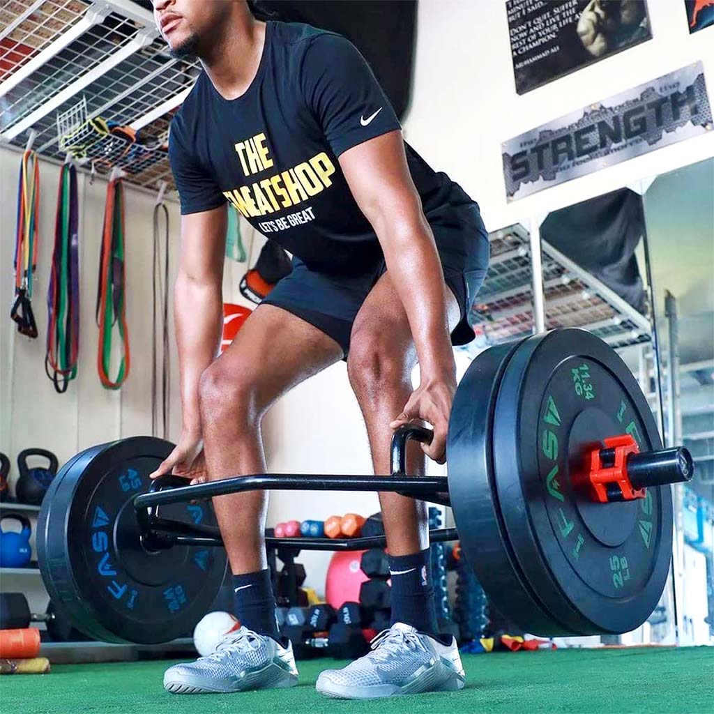hex weight lifting trap bar