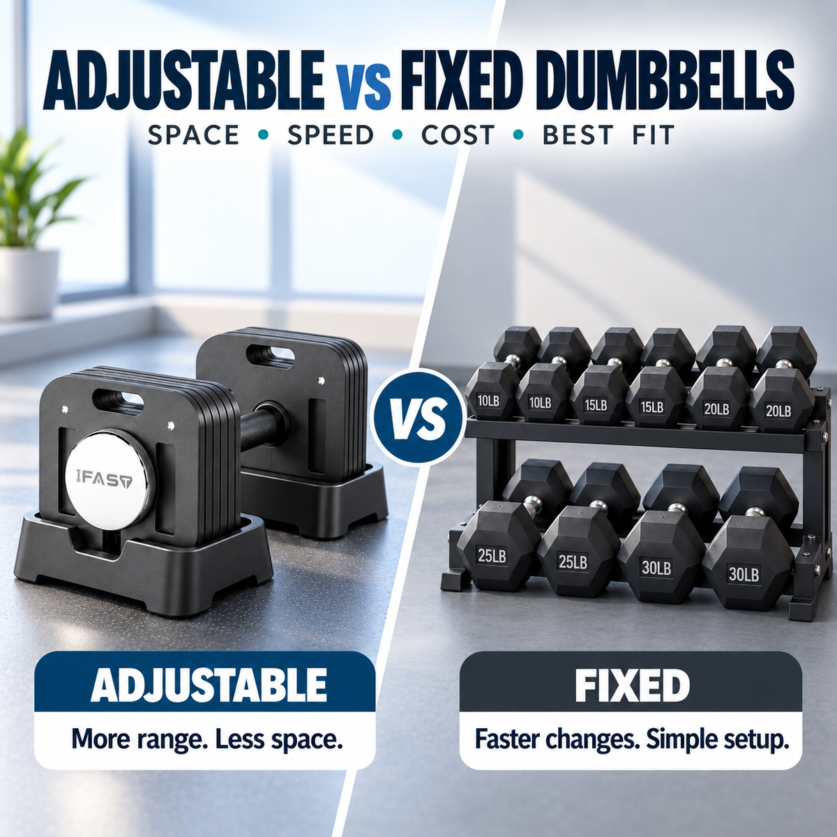 ADJUSTABLE vs FIXED DUMBBELLS