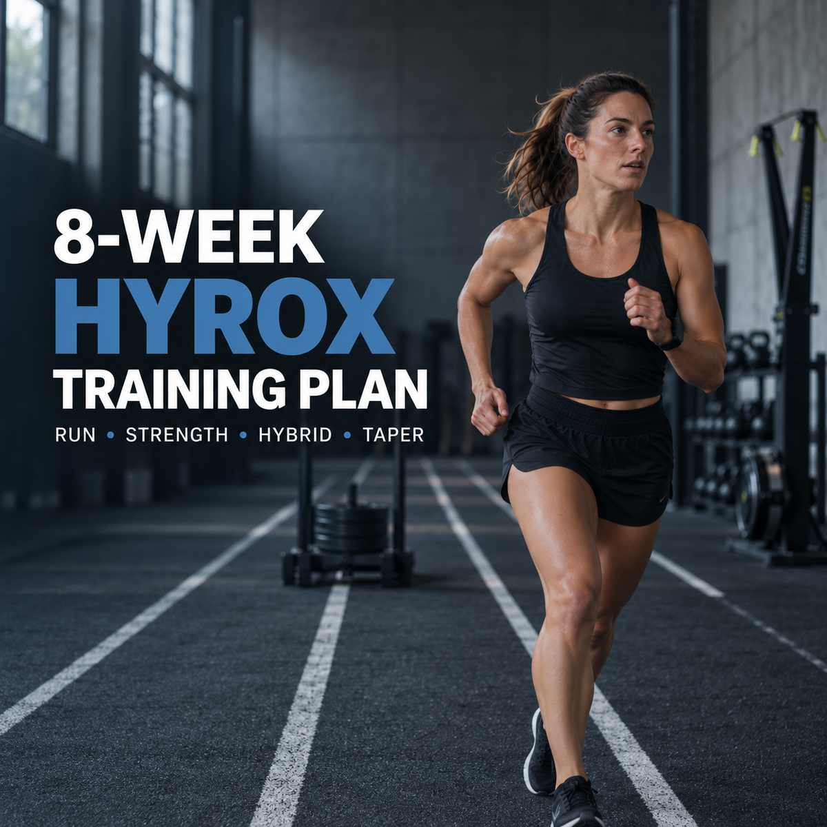 Beginner following an 8-week HYROX training plan
