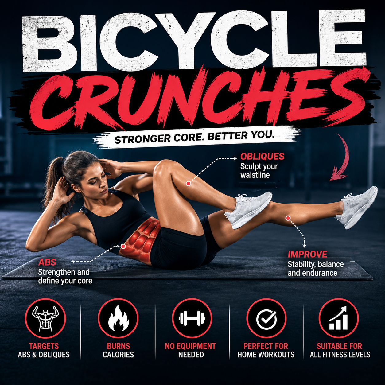 bicycle crunches