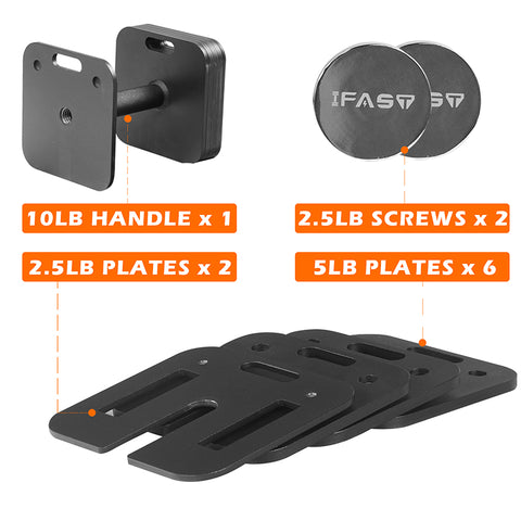 square Quick-Lock Dumbbells plates