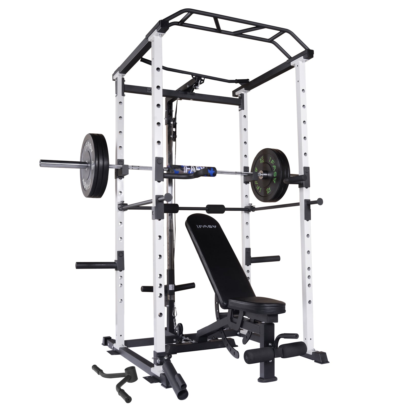 110lb white home gym package