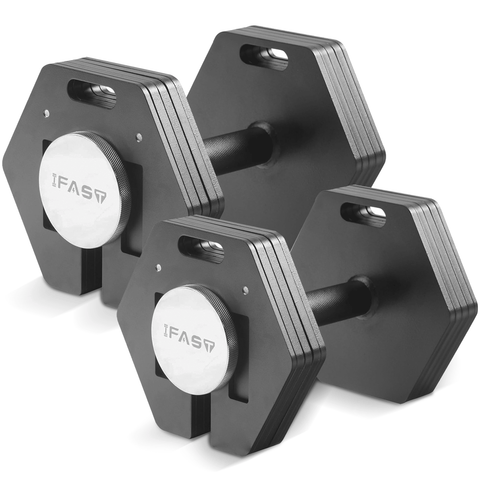 IFAST Quick-Lock Adjustable Dumbbells 50/80LB