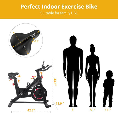 IFAST black exercise bike size