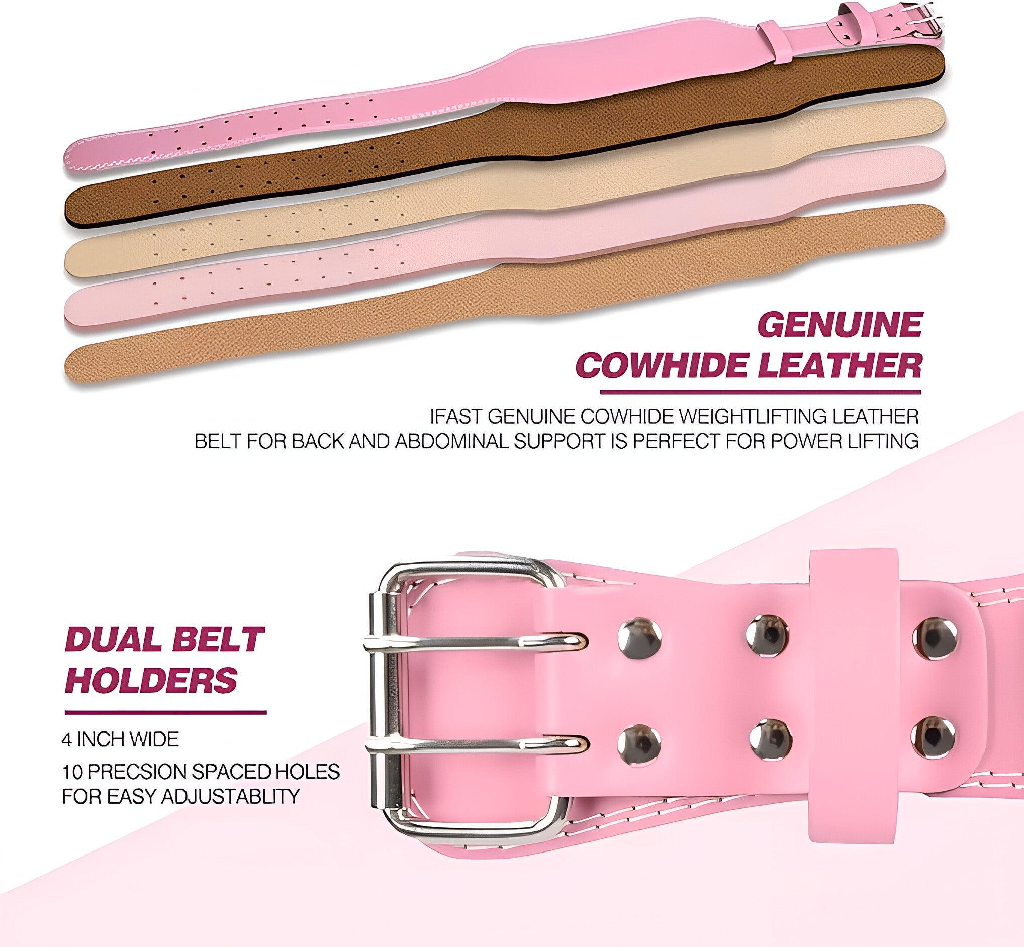 IFAST Leather Weight Lifting Belt