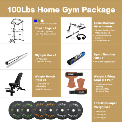 IFAST 100lb home gym package