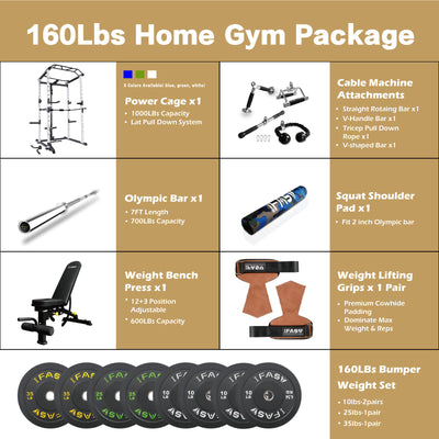 IFAST 100-260Lbs Weights Gym Package 3 Colors