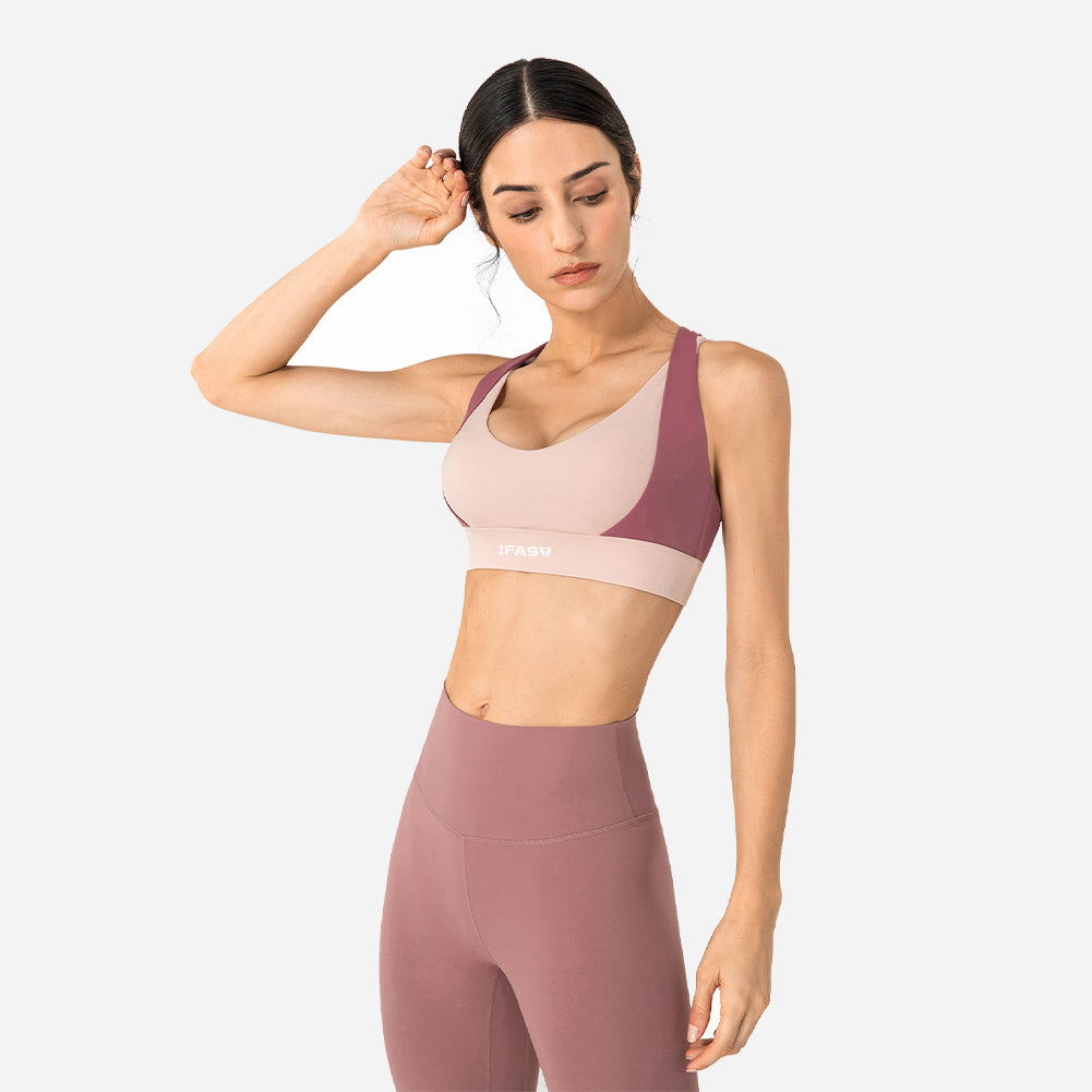 pink sports bra and leggings set