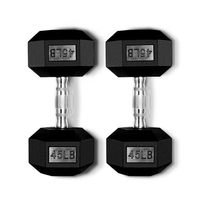 45lb rubber weight set