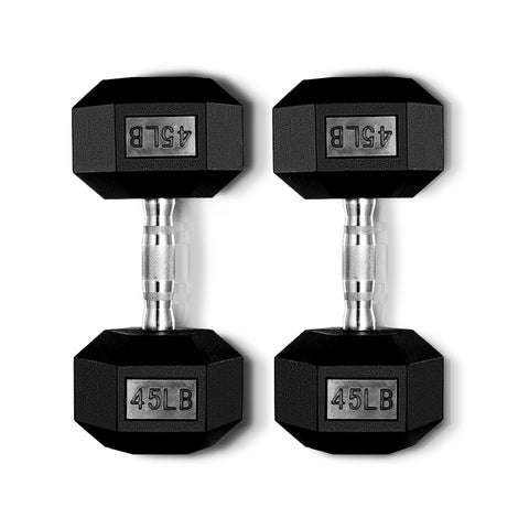 45lb rubber weight set