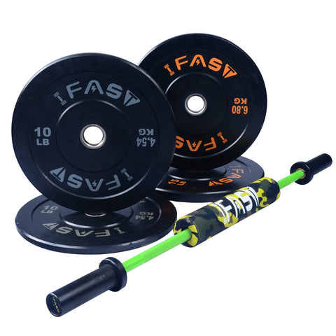 IFAST Adjustable Weight Bench with Barbell