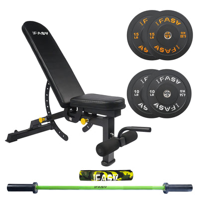 IFAST Barbell Glute Set With Bench