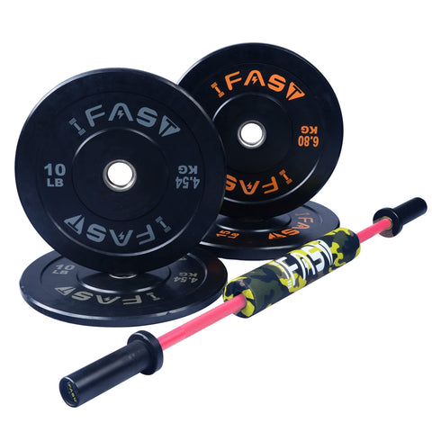 IFAST Adjustable Weight Bench with Barbell