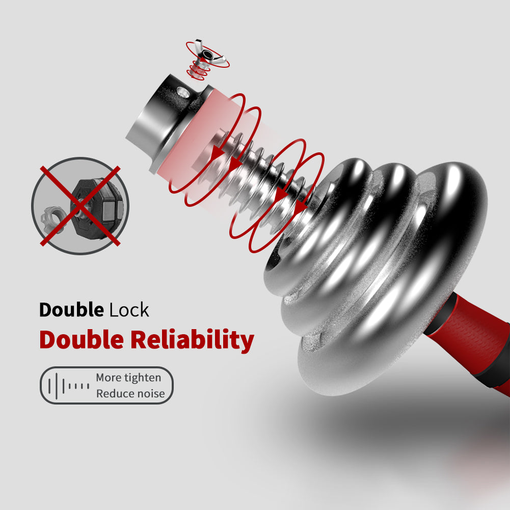adjustable dumbbells with double lock