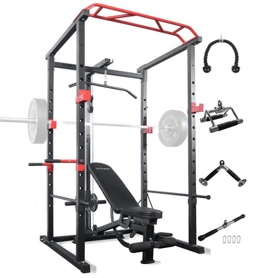 IFAST power rack weight bench lat pulldown