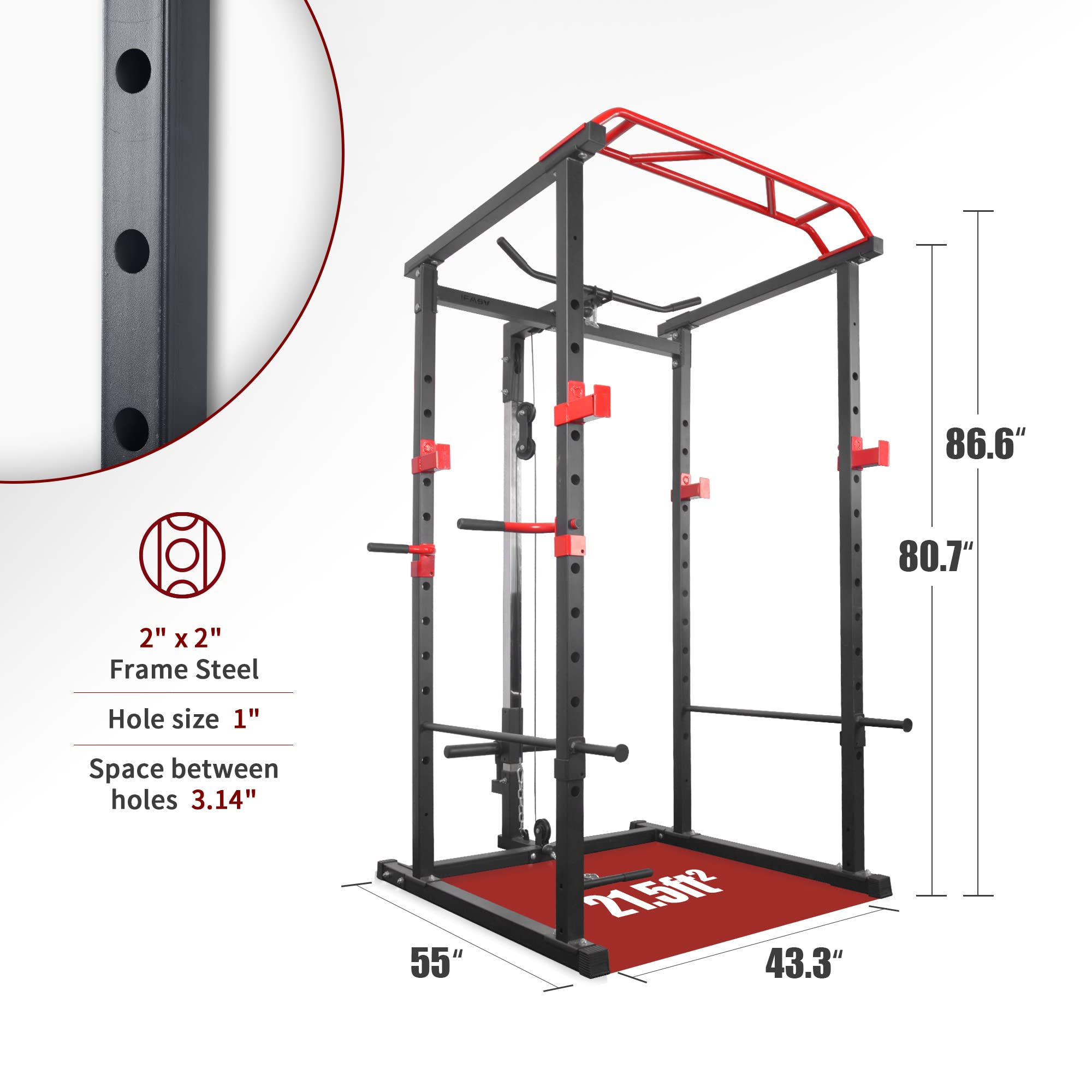 sizes of power cage