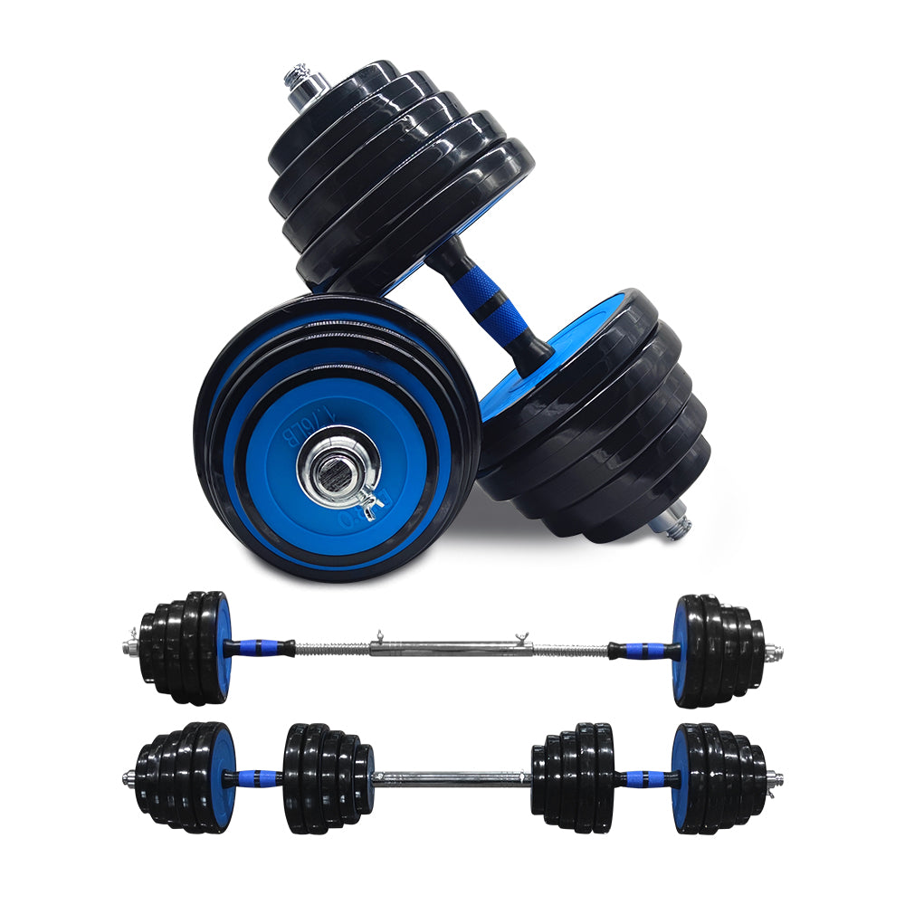 IFAST Blue and balck 2 in 1 dumbbell barbell 