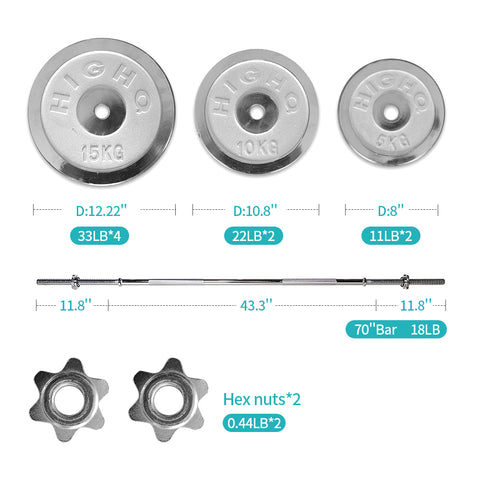  Cast Iron Barbell Set size IFAST