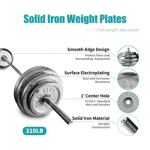 solid iron weight plates 