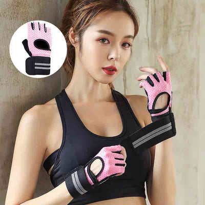 IFAST Fitness Gloves With Wrist Wrap Breathable Half-Finger.