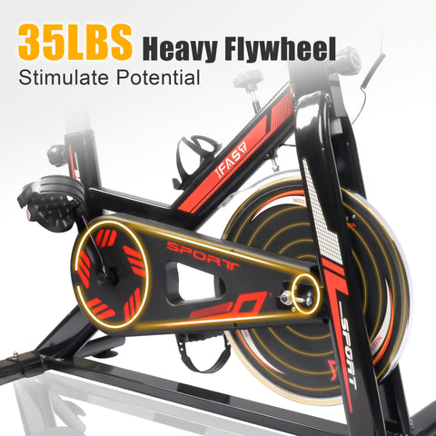 Exercise bike 35LBS heavy flywheel