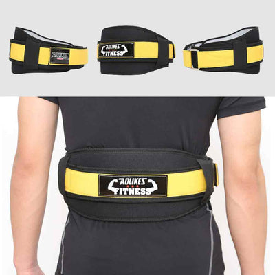 black and yellow weight lifting belts