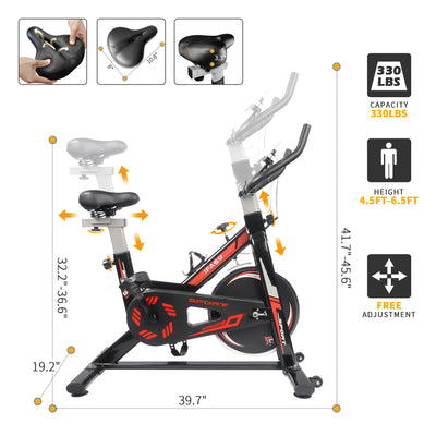 Flywheel stationary bike dimension