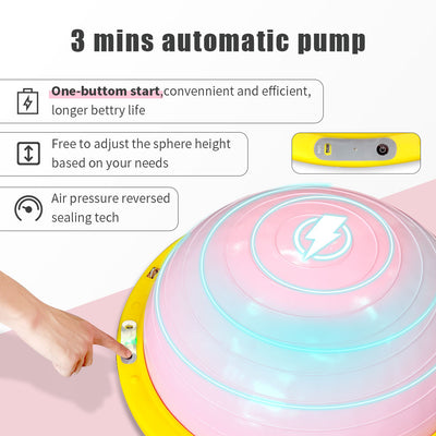 3 mins electric half exercise ball