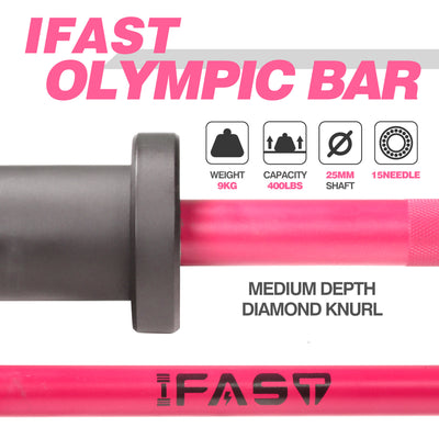 IFAST pink Olympic barbell