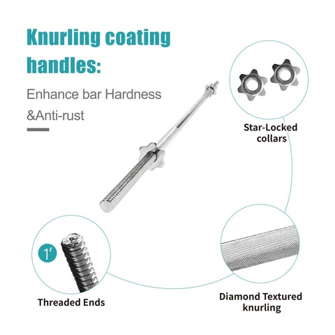 Adjustable Barbell Set with knurling coating handles