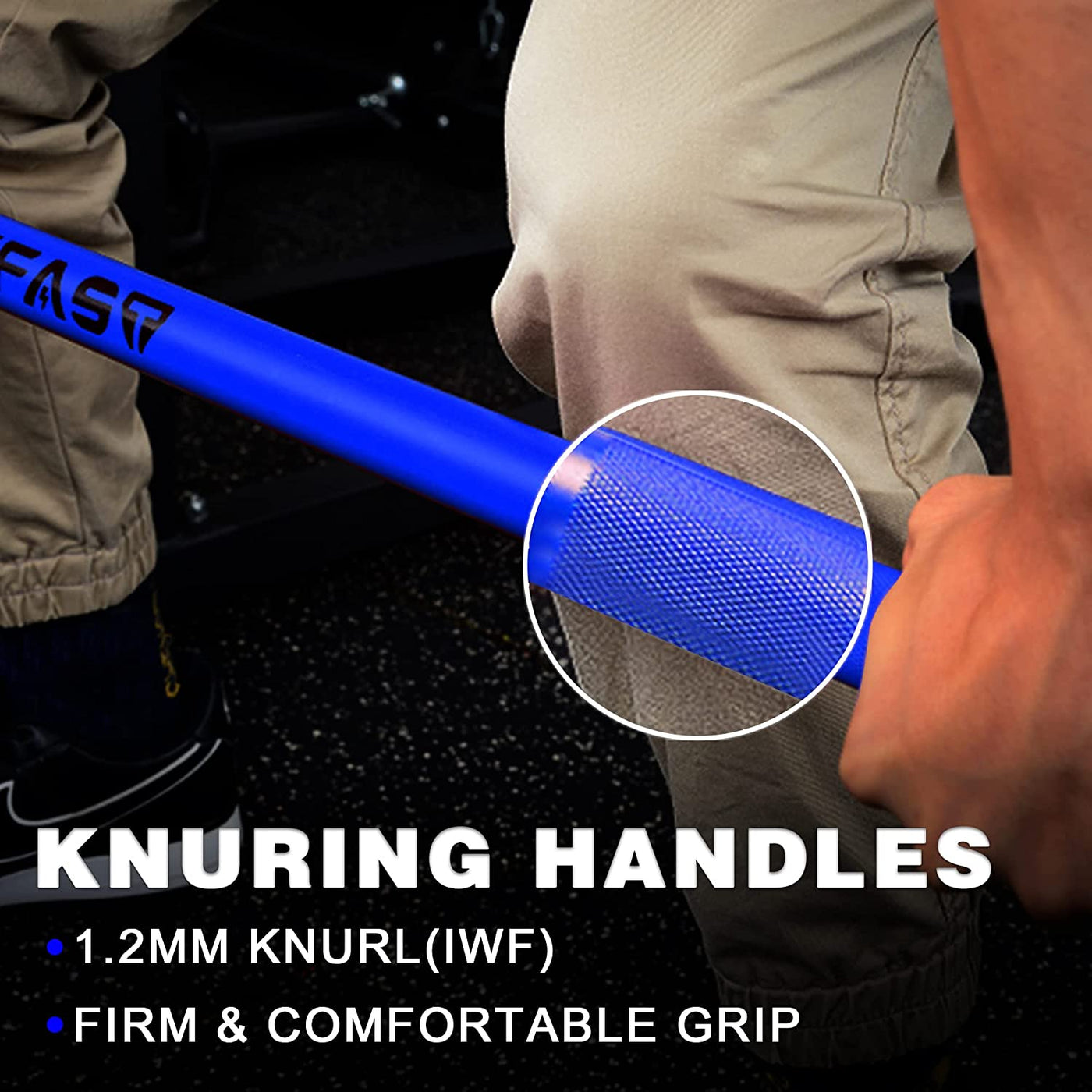 1.2mm knurl barbell
