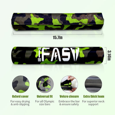 green squat bar pad size IFAST