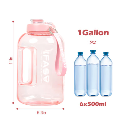 pink gallon water bottle size