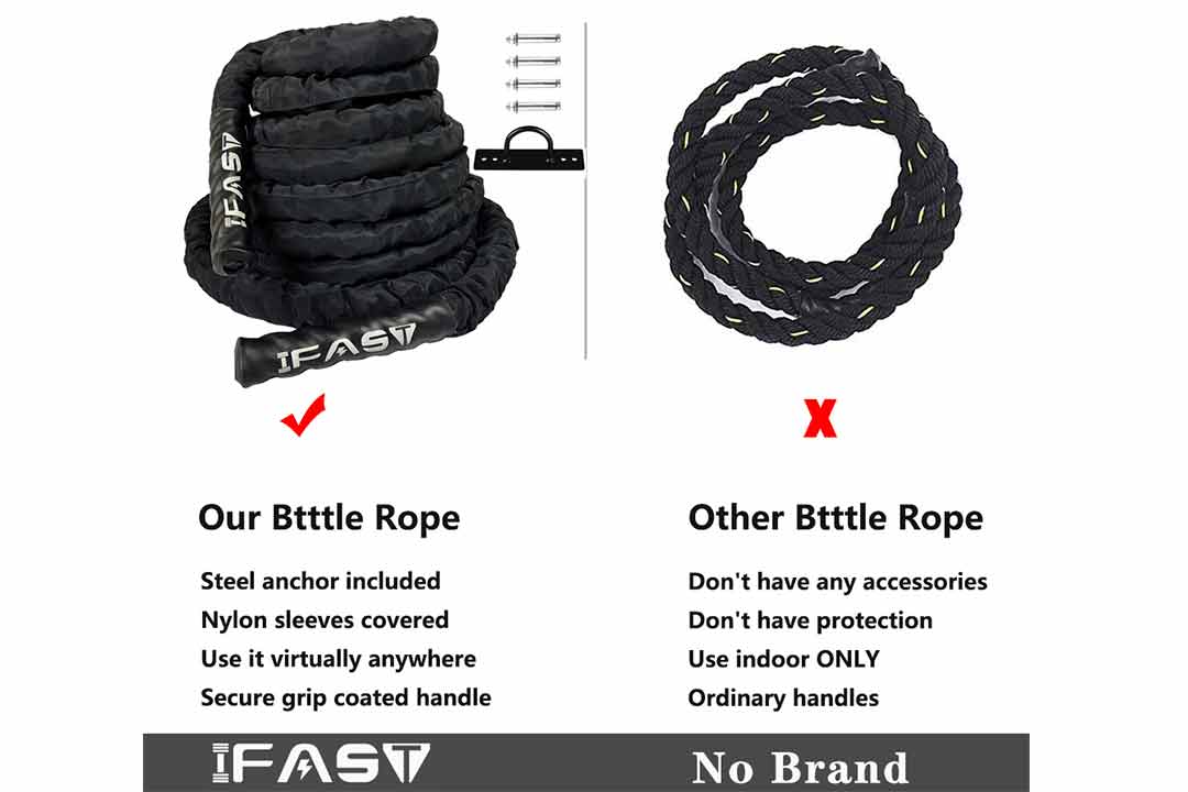 IFAST Battle Rope 1.5 Inch Width 30 ft Length.