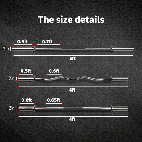 barbell sizes ifast fitness