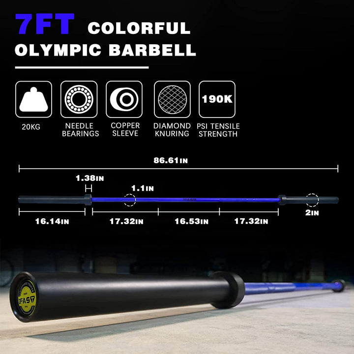 IFAST blue cerakote Olympic barbell
