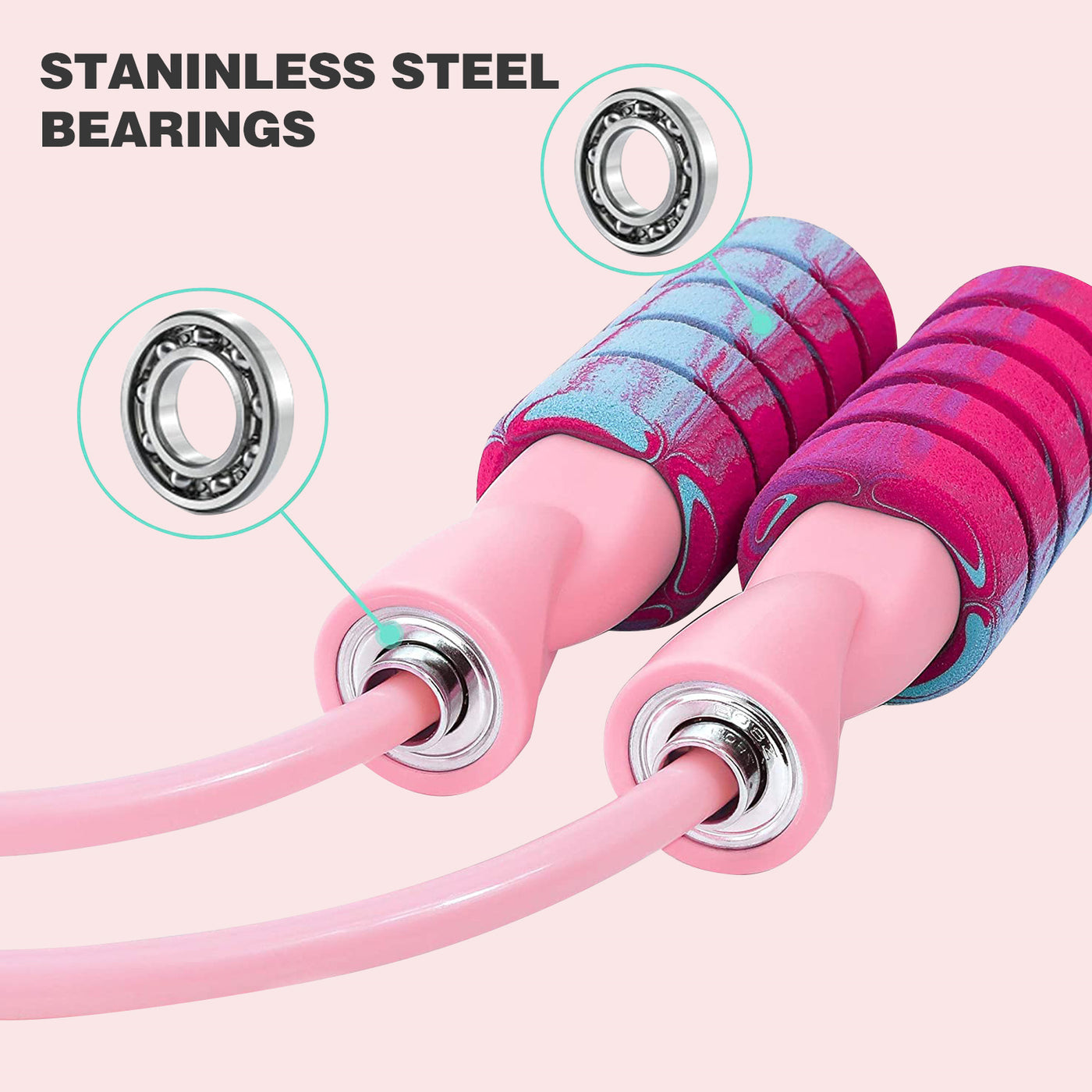 jump rope with staininless stell bearings