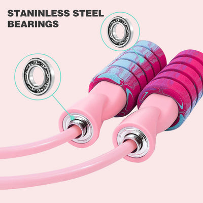 jump rope with staininless stell bearings