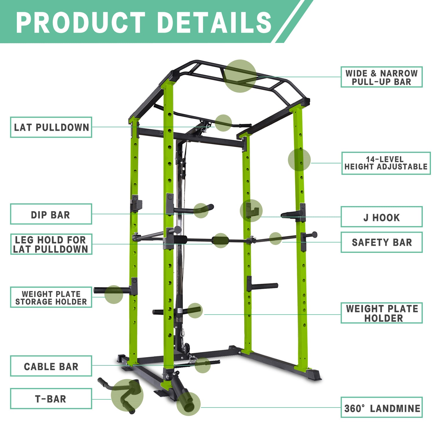 IFAST Pro Power Rack Multi Function 3 Colors
