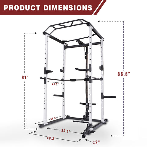 IFAST white power rack dimensions