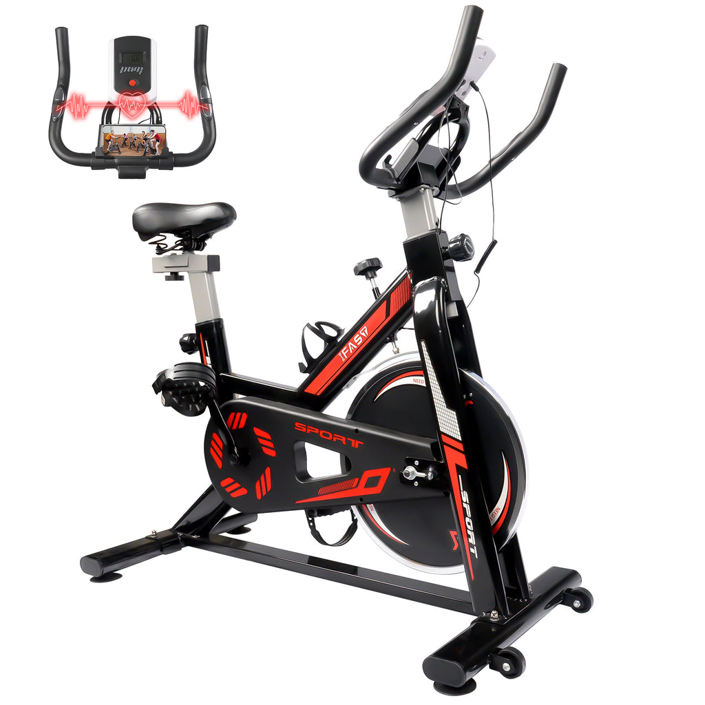  red and black IFAST flywheel stationary bike